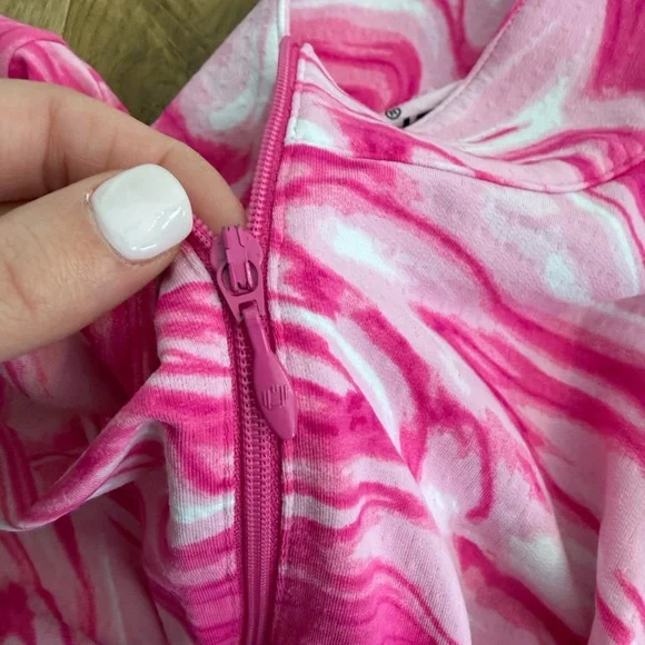 IBKUL Devin Hot Pink Quarter Zip Pullover Size M - Picture 7 of 9